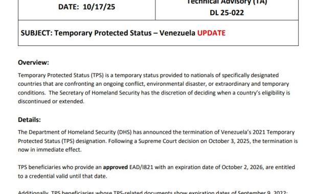 Miami-Dade County Tax Collector Dariel Fernandez Shares Updated Guidance on TPS for Venezuelan Nationals