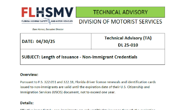 Miami-Dade County Tax Collector Raises Awareness of State Advisory on Driver License and ID Renewals