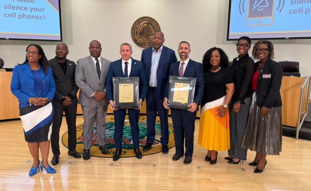 Tax Collector Dariel Fernandez Addresses and Receives Recognition from the City of Miami Gardens Commission