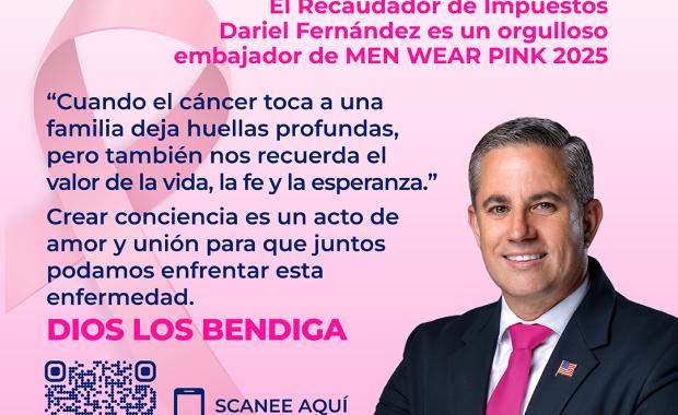 Miami-Dade County Tax Collector Dariel Fernandez Named Ambassador for American Cancer Society “Men Wear Pink” 2025 Campaign