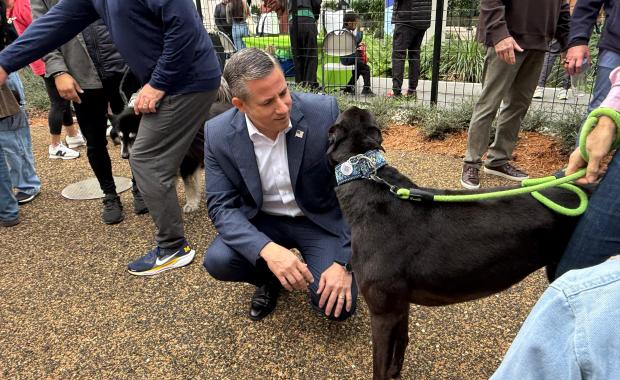 Tax Collector Dariel Fernandez Attends Grand Opening of Chewy Bark Park in Coral Gables
