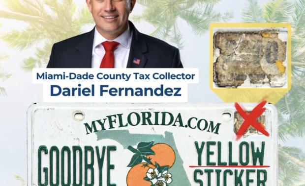 Florida’s Yellow License Plate Sticker May Soon Be History and Miami-Dade’s Tax Collector Is Pushing the Change