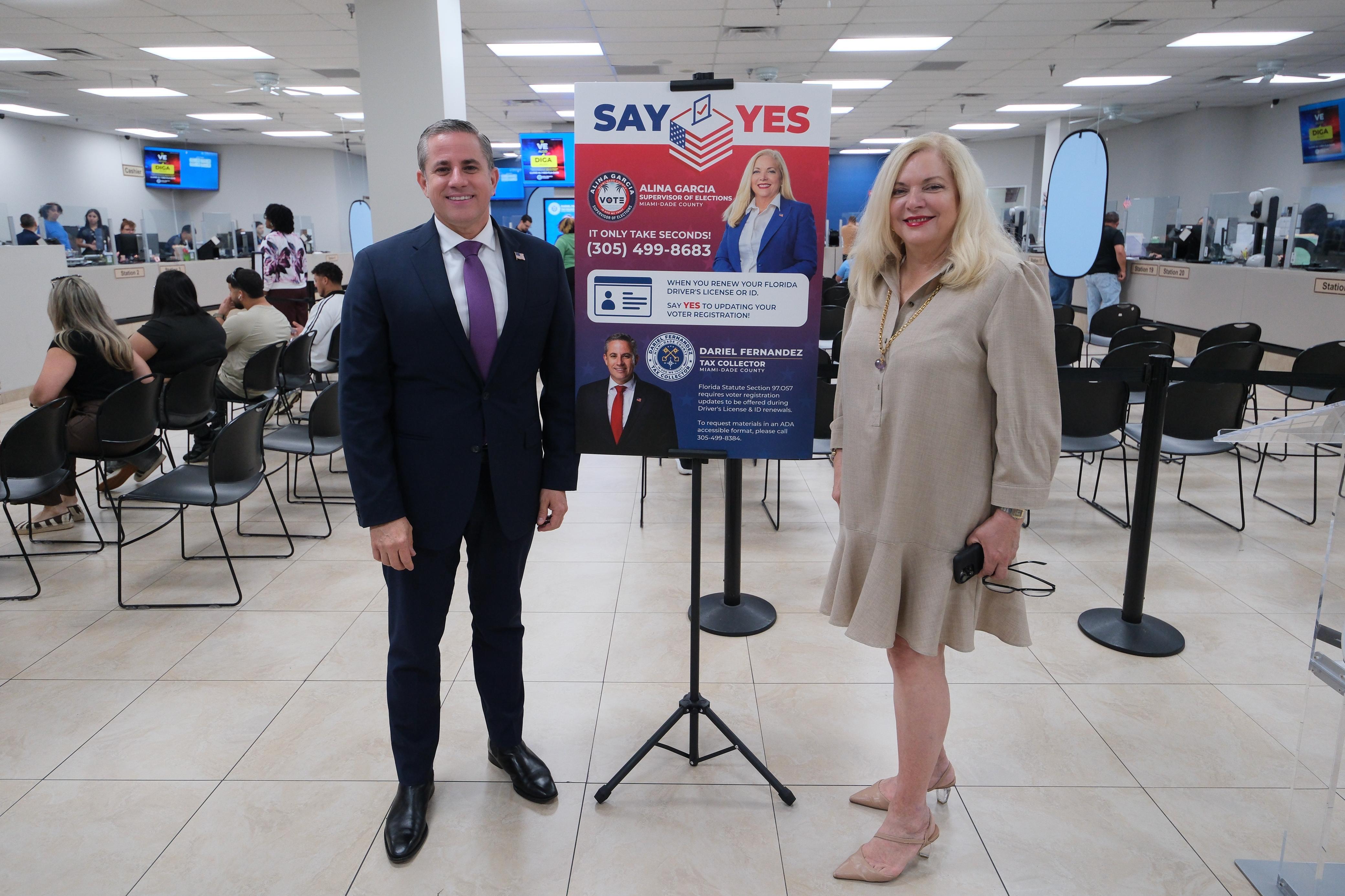 Miami-Dade Tax Collector Dariel Fernandez and Supervisor of Elections Alina Garcia Launch “Say Yes Campaign” to Strengthen Voter Registration and Election Integrity
