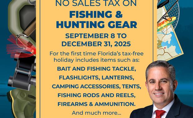 Compre Libre de Impuestos en Florida Artículos de Pesca y Caza hasta el 31 de Diciembre