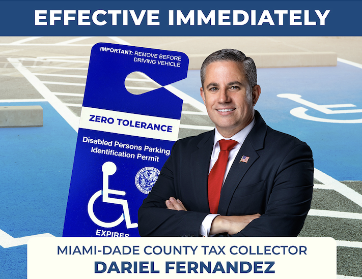 Tax Collector Dariel Fernandez Announces Expanded Countywide Crackdown On Fraudulent Disabled Parking Permits — More Than 500 Placards Slated For Cancellation