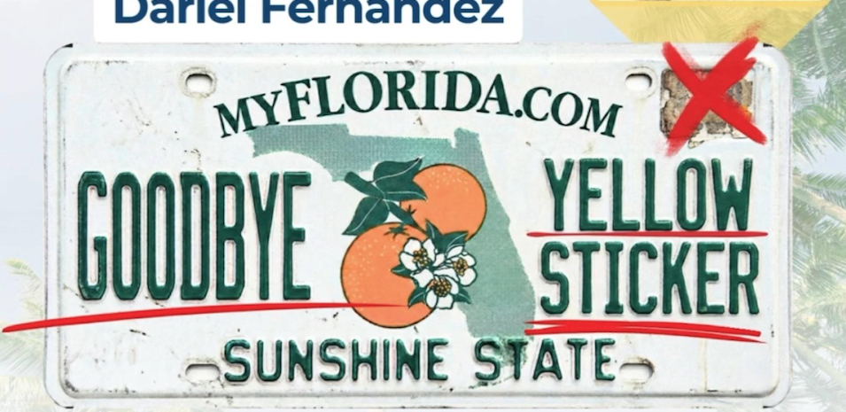 Statement from Miami-Dade County Tax Collector Dariel Fernandez on HB 841 Advancing the Elimination of the Yellow Sticker Following House Passage