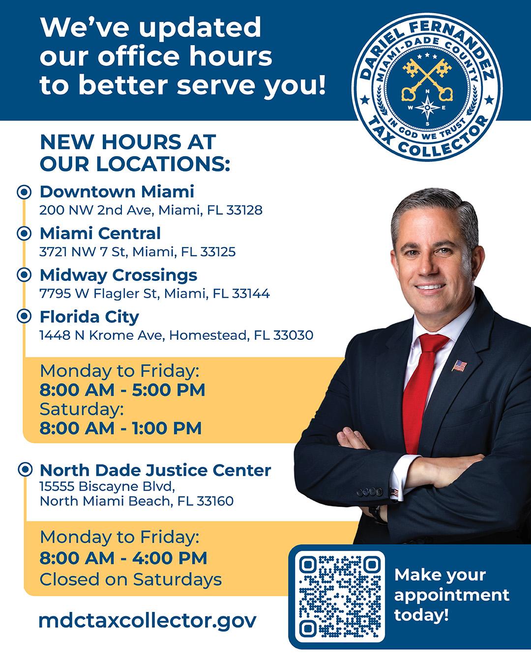 Miami-Dade County Tax Collector’s Office Expands Hours to Better Serve Residents